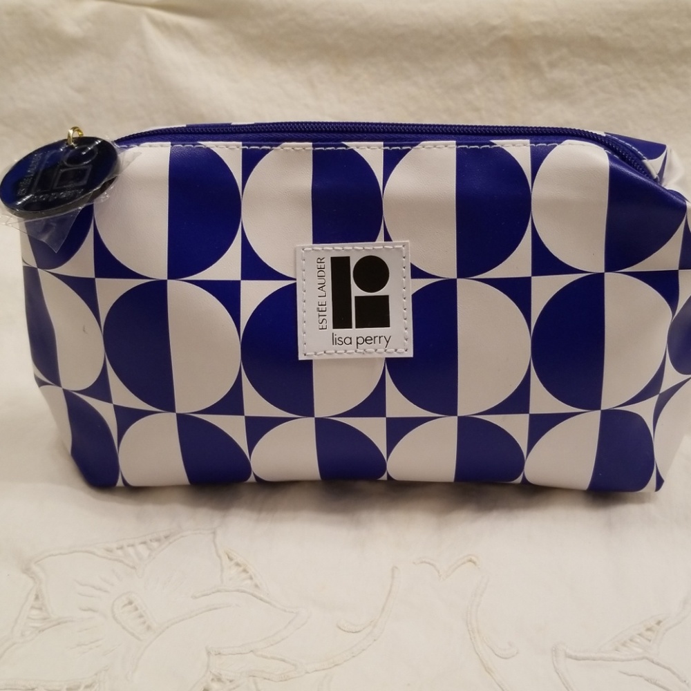Estee Lauder Lisa Perry cosmetic bag NWOT - Picture 5 of 8